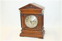 Lot 3515 - 19th mantel Clocksck with German eight day...