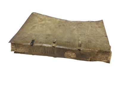 Lot 1776 - Walter Travers - Ecclesiasticae disciplinae, et Anglicanae ecclesiae ab illa aberrationis, stating printed by Adam de Monte in 1574, but known to be a false imprint, early full calf octavo, 15cm hi...