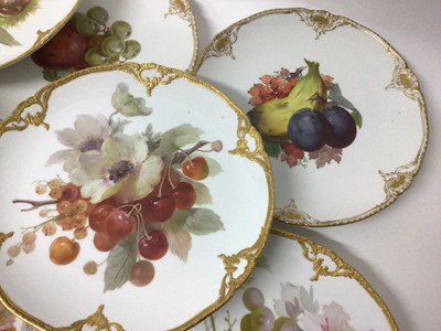 Lot 173 - Twelve early 20th century Berlin dessert plates with fruit decoration