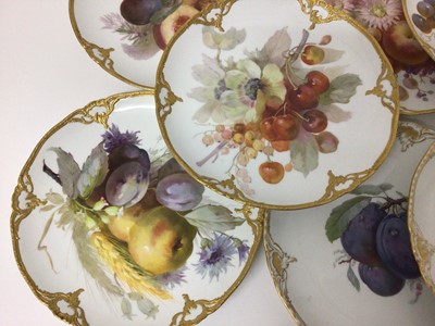 Lot 173 - Twelve early 20th century Berlin dessert plates with fruit decoration