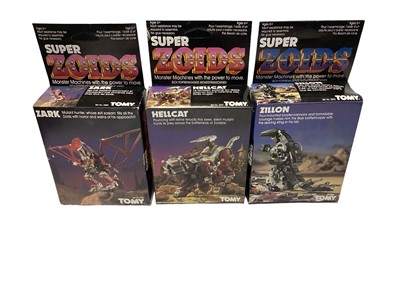 Lot 314 - Tomy (1984-185) Super Zoids Zillion No.2592, Zark No.2580 & Hellcat No.2591, boxed (3)