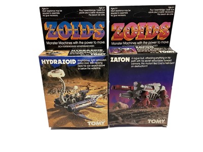 Lot 317 - Tomy (1984-185) Zoids Zaton No.2582, Hydrazoid No.2579, Spineback No.2582 & Stegazoid No.2579,  boxed (4)