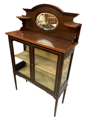 Lot 1321 - Early 20th century glazed display cabinet