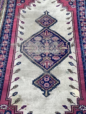 Lot 1445 - Two Eastern rugs with geometric decoration