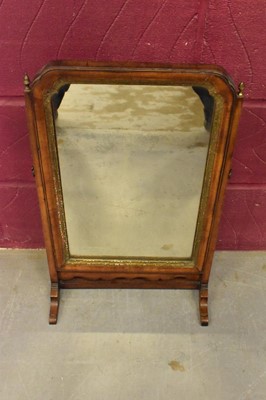 Lot 1399 - George II walnut swing frame dressing table mirror