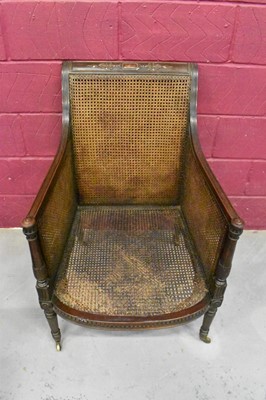 Lot 1400 - Fine quality pair of 19th century mahogany bergère library chairs by Gillows