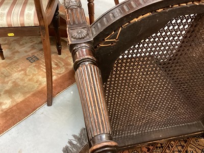 Lot 1400 - Fine quality pair of 19th century mahogany bergère library chairs by Gillows