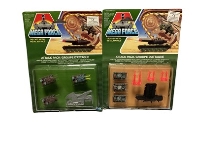 Lot 154 - Kenner (c1989) Mega Force diecast Triax & V-Rocs Combat Vehicles, on card with bubblepacks (8)