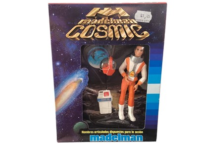 Lot 205 - Madelman (1980-1983) Cosmic Commandante Astronave with 6 1/2" action figure in orange & white space suit, in window box Ref: 900 (1)