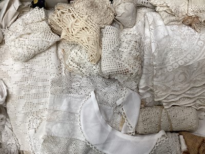 Lot 2053 - Large quantity of crochet tablecloth and handkerchief edgings