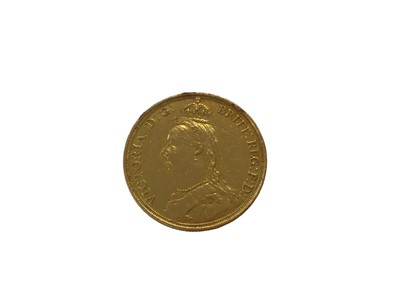 Lot 418 - G.B. - Gold £2 coin Victoria JH 1887 (N.B. Ex mount) otherwise GF/AVF (1 coin)