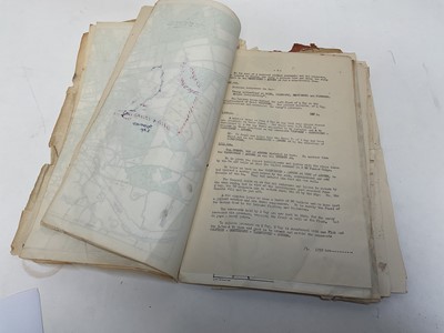 Lot 793 - Second World War Battle of Arnhem war diary of SS Panzer Grenadier Depot and Reserve Bn. 16 between 17th September 1944 and 7th October 1944 typed in English and contained in a folio.