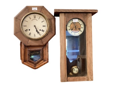 Lot 2409 - Two American wall clocks