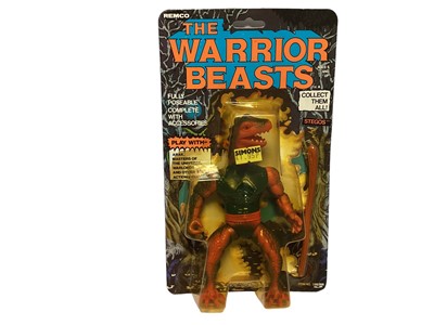 Lot 203 - Remco (c1982) The Warrior Beasts 6" action figures including Guana, Gecko, Snakeman & Stegos No.s 265, on card with bubblepack (4)