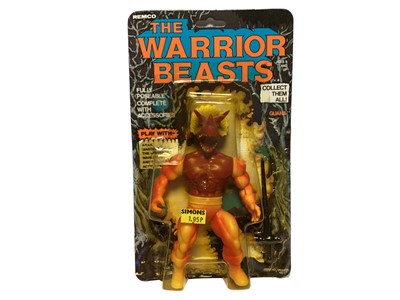 Lot 203 - Remco (c1982) The Warrior Beasts 6" action figures including Guana, Gecko, Snakeman & Stegos No.s 265, on card with bubblepack (4)