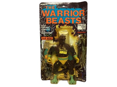 Lot 203 - Remco (c1982) The Warrior Beasts 6" action figures including Guana, Gecko, Snakeman & Stegos No.s 265, on card with bubblepack (4)