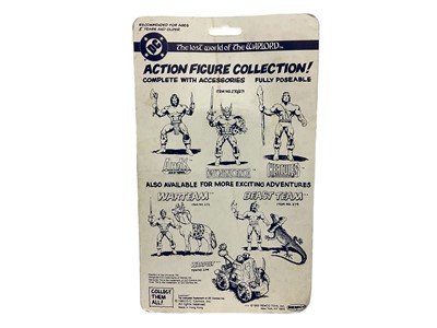 Lot 203 - Remco (c1982) The Warrior Beasts 6" action figures including Guana, Gecko, Snakeman & Stegos No.s 265, on card with bubblepack (4)