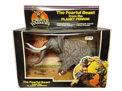 Lot 204 - Sungold Galaxy Warriors The Fearful Beast from the Planet Ferror Elephant & Horse, both in window boxes (2)