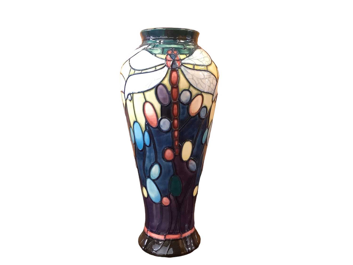 Lot 1135 - Moorcroft pottery vase decorated in the Favrille pattern