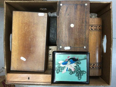 Lot 828 - Windsor & Newton paint box and other assorted Victorian and later boxes