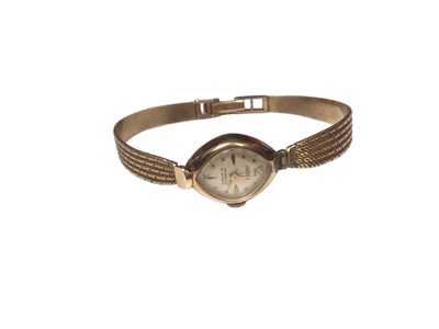 Lot 172 - Trebex ladies wristwatch on 9ct gold bracelet
