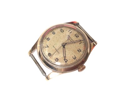 Lot 173 - Bravingtons Renown 9ct gold cased watch, 30mm case diameter