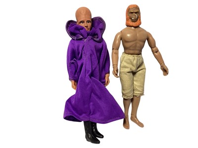 Lot 1825 - Mego Corps action Figures including Batman, Battlestar Galactica, Star Trek, Planet of the Apes and others (9)