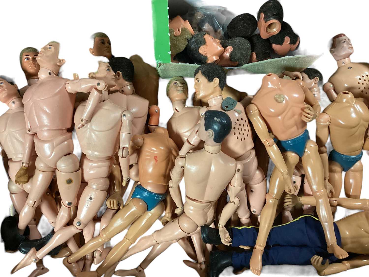 Lot 1844 - Palitoy Action Man action Figures (No Uniforms some loose heads) approx. 20