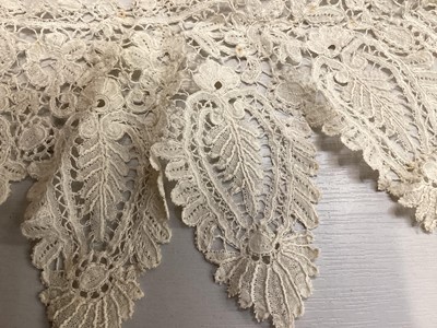 Lot 2059 - Antique and later handmade lace collars including Brussels, Carrickmacross