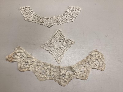 Lot 2059 - Antique and later handmade lace collars including Brussels, Carrickmacross