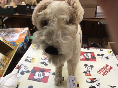 Lot 1919 - Steiff style standing mohair fox terrier, height 25 cms, length 30 cms approximately/