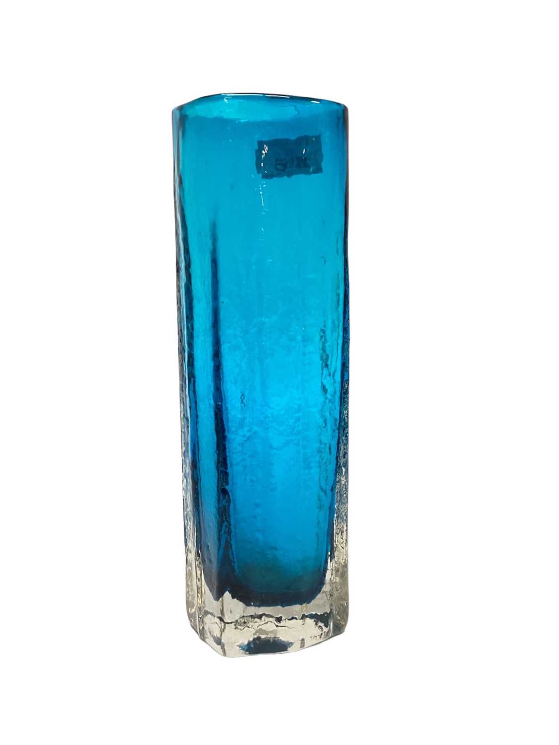 Lot 1116 - Whitefriars Kingfisher blue Cucumber vase, designed by Geoffrey Baxter, 29.5cm high