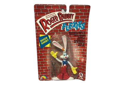 Lot 387 - LJN (c1988) Roger Rabbit Flexies Roger Rabbit No.8638, plus Hornby (c1989) Tom & Jerry Wind Up Walkers No.8501, all on card with bubblepack (3)