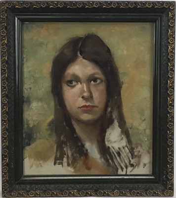 Lot 168 - Manner of Seago, oil on canvas portrait of a young woman