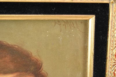 Lot 1044 - Gabriel Cornelius Ritter Von Max (1840-1915) oil on panel - Head of a Young Lady, signed, 26cm x 20cm, in gilt frame