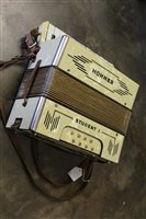 Lot 3614 - Hohner 'Student' accordion, together with a...