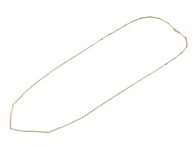 Lot 8 - Italian 18ct gold 'Chimento' bar link chain necklace, 90cm long