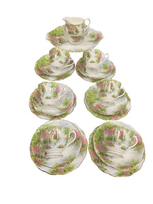 Lot 134 - Royal Albert ‘The Old Mill’ tea set, 21 pieces