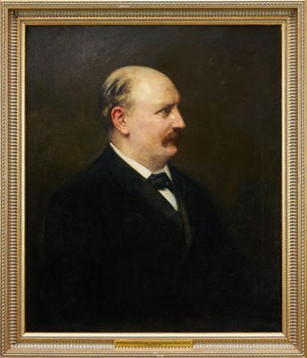 Lot 922 - Alexander Roche (1861-1921) oil on canvas - Portrait of David Deuchar, Fourth Manager of the Caledonian Insurance Company 1875-1904, signed, 76cm x 64cm, in gilt frame