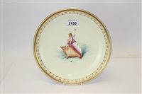 Lot 2150 - Mintons porcelain plate with hand-painted...