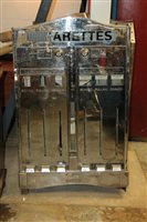 Lot 3489 - Chromium plated cigarette vending machine -...