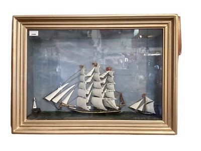 Lot 2480 - Diorama of the 'Red Riding Hood' tea clipper, built at Rotherhithe in 1857 by Bilbe and Perry, in glass-fronted case. The vendor's great uncle was skipper of the boat