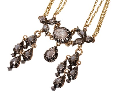 Lot 474 - Georgian diamond necklace