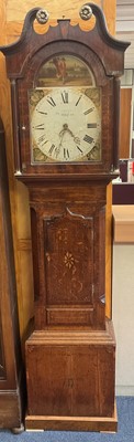 Lot 1502 - Regency oak long case clock