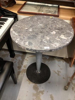 Lot 1265 - Marble top garden table