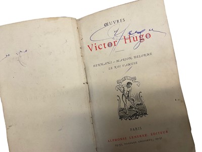 Lot 1775 - Victor Hugo book, bearing signature