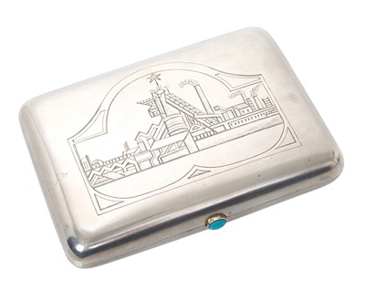 Lot 296 - Imperial Russian silver cigarette case by Vladimir Morzov