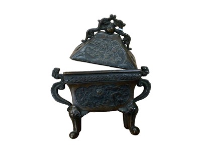 Lot 22 - Antique Japanese bronze censer
