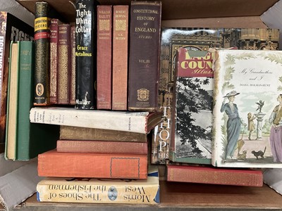 Lot 178 - Four boxes of mixed old books to include some Folio Society and 13 volumes of Waverley Novels