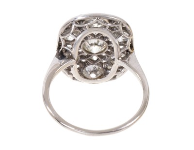 Lot 454 - 1920s diamond cluster cocktail ring